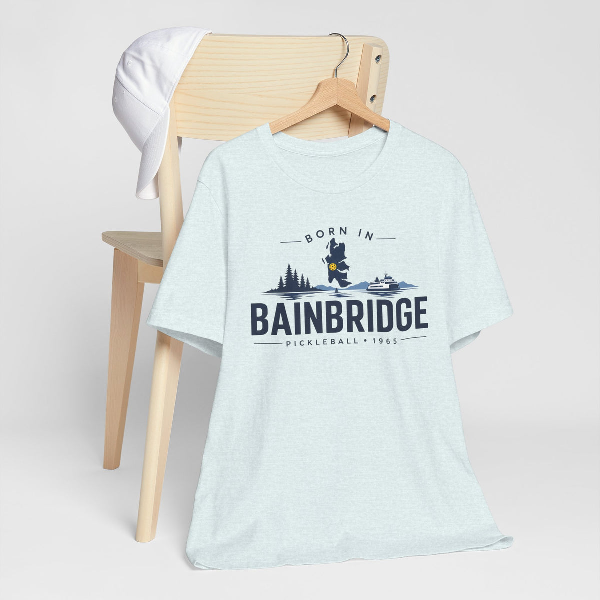 Born in Bainbridge Pickleball 1965 Tee | Bainbridge Island Washington
