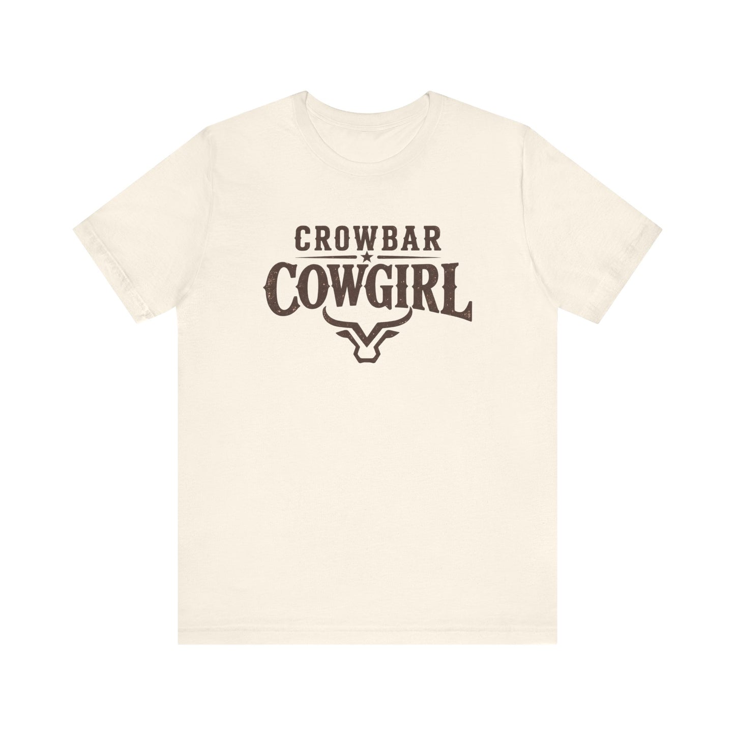 Crowbar Cowgirl Western Graphic Tee | Bella+Canvas 3001 | Rodeo Shirt