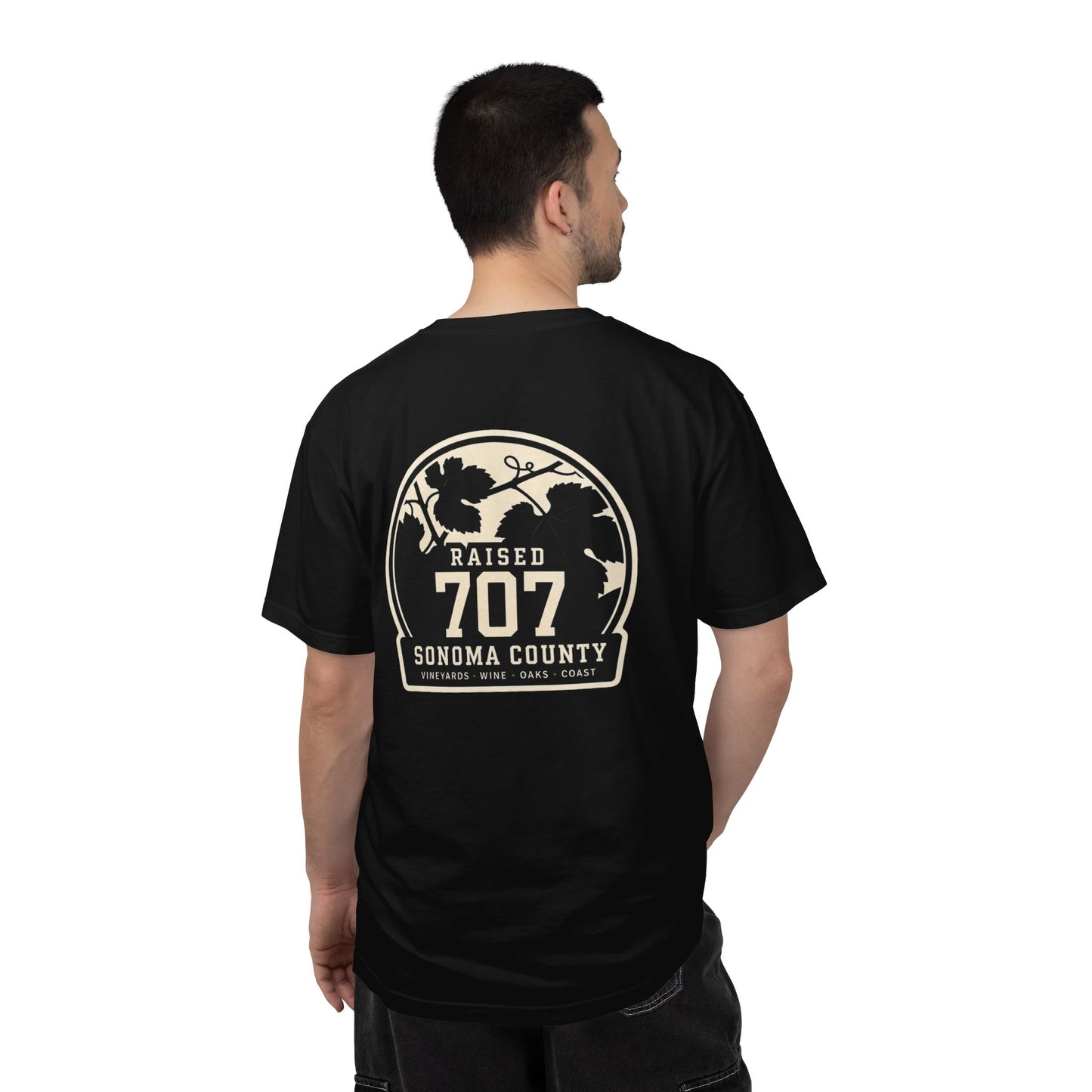 Raised in Sonoma County T-Shirt | Napa Wine Country Tee | 707 Vineyard Graphic Shirt | California Wine Lover Gift | Heldsburg Tee