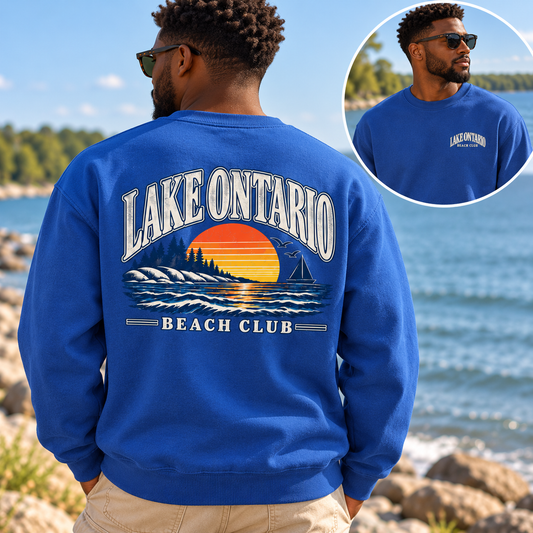 Lake Ontario Beach Club Vintage Sweatshirt