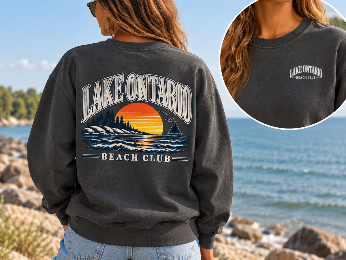 Lake Ontario Beach Club Vintage Sweatshirt