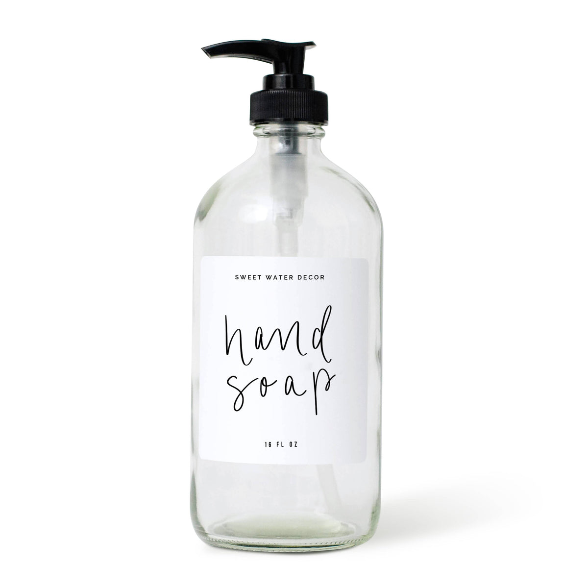 Clear Glass Hand Soap Dispenser