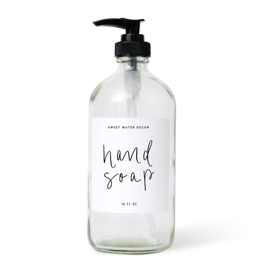Clear Glass Hand Soap Dispenser