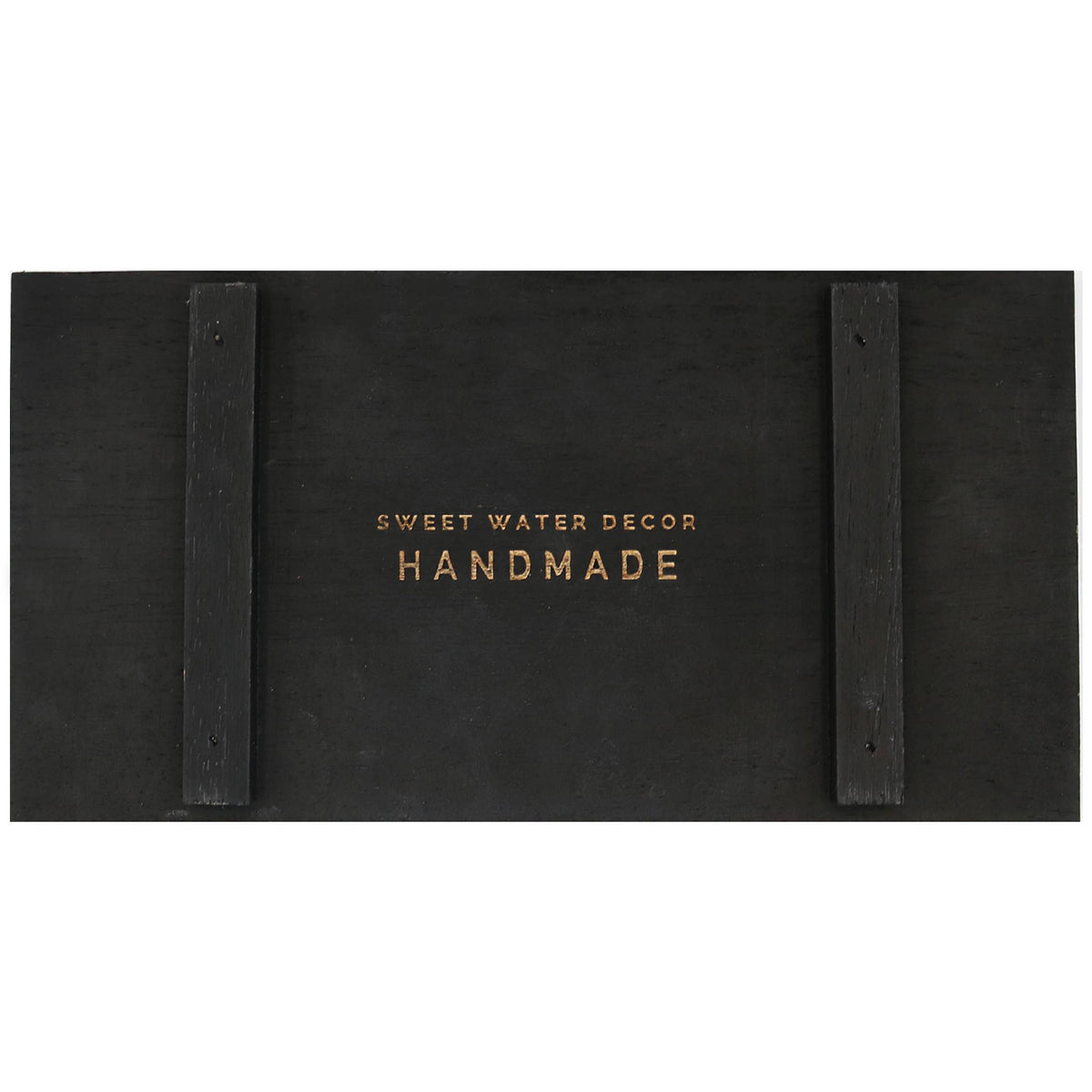 Black Rectangular Wood Tray